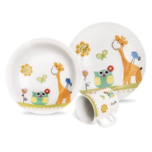 3-dielna detská porcelánová jedálenská súprava Orion Giraffe