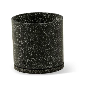 Čierny kvetináč Bonami Selection Terrazzo, ø 26 cm