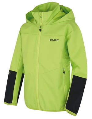 Husky Sonny K 140-146, jasně zelená Dětská softshell bunda