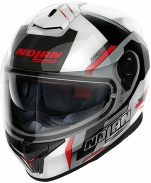 Nolan N80-8 Wanted N-Com Metal White Red/Black/Silver L Kask