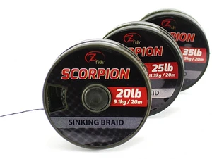 Zfish šnúrka scorpion sinking braid camou 20 m-priemer 20 lb / nosnosť 9 kg