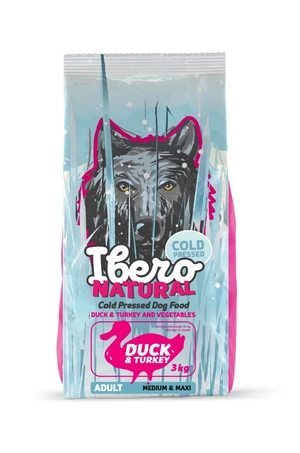 Ibero COLD PRESSED dog  adult  MEDIUM/LARGE  DUCK - 3kg