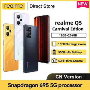 realme Q5 Carnival Edition 5G Mobile Phone Snapdragon 695 Octa Core 5000mAh Battery 6.6'' Display 50MP Camera Smartphone