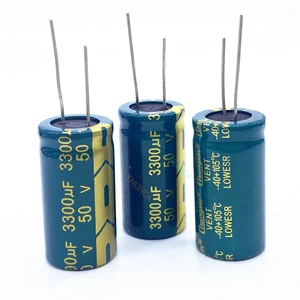 2pcs/lot 50V high frequency low impedance 50V 3300UF aluminum electrolytic capacitor size 18*35 3300UF50V 20%