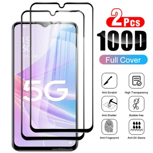 2PCS Full Cover Tempered Glass Case For Oppo A78 5G Screen Protector On For Oppo A58K A58 A 58 Oppoa78 6.56inch Protective Films