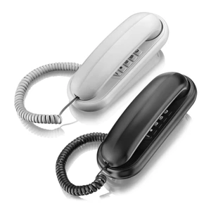 E5BA TCF-1000 Fixed Landline Wall Telephone Portable Mini Phone Wall Hanging- Telephone for Home Office Hotel Spas Center