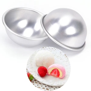 2Pcs Round Aluminium Alloy Ball Bath Bomb Molds DIY Tool Bath Bomb Salt Ball Homemade Crafting Gifts Semicircle Sphere Mold