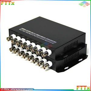 1 Pair Fiber Transceiver 8 channels Pure Video Single Mode Single Fiber 8-way Video Optical Transceiver Optical Converter 20Km