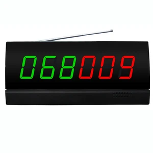 SINGCALL Wireless Paging System, Screen Receiver that Shows 2 Groups of 3 Digit with Different Color, APE2600 Fixed ReceiverE