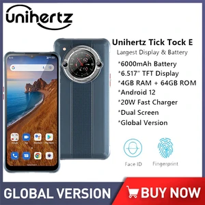 Unihertz Tick Tock E Android Smartphone 6000mAh 6.5" Screen 4GB 64GB Mobile Phone 48 MP Camera Unlock Fast Charging Phone