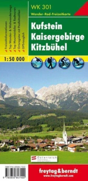 WK 301 Kufstein, Kaisergebirge, Kitzbühel 1:50 000 / turistická mapa