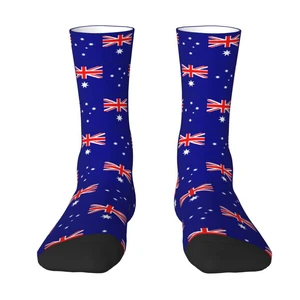 Funny Australia Flag Socks Women Men Warm 3D Print Australian Pride Sports Football Socks