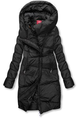 Winterjacke mit hohem Kragen Schwarz