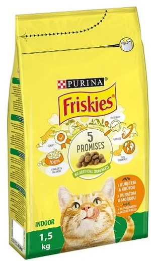 FRISKIES GM 6x1,5kg Indoor s kuraťom a pridanou zeleninou