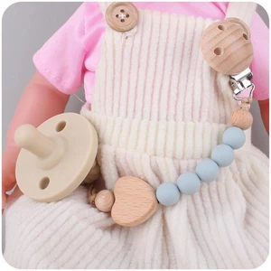 Pacifier Clip Attracting Babys Attention Pacifier Clips Chains Anti-drop Cute Nipple Chain Bite Bag Toy Soothing Silicone