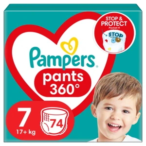 PAMPERS Active Baby Pants Kalhotkové plenky vel. 7, 17+ kg, 74 ks