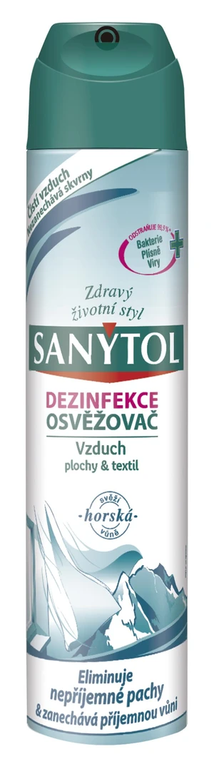 SANYTOL Dezinfekční osvěžovač vzduchu, povrchů a textilií s vůní hor 300 ml