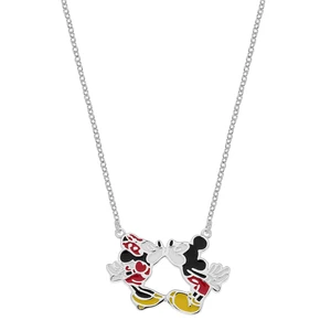 Disney Krásný stříbrný náhrdelník Mickey and Minnie Mouse NS00030SL-157.CS