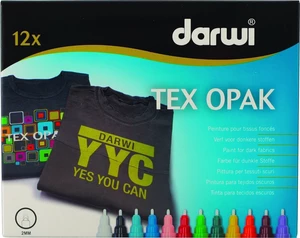 Darwi Tex Fabric Opak Marker Set Set Textilmarker 12 x 6 ml