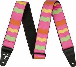 Fender MonoNeon Woven Strap Curea de chitară Roz Neon