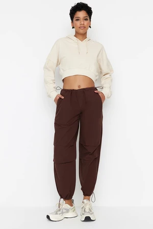 Trendyol Brown Pajamas Normal Waist Parachute Trousers