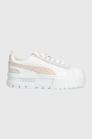 Kožené sneakers boty Puma Mayze Mix Wns bílá barva, 387468