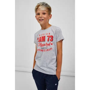 Light grey brindle boys' T-shirt SAM 73 Janson