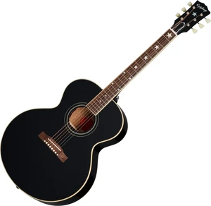 Epiphone J-180 LS Ebony Jumbo Elektro-Akustikgitarren