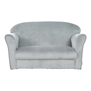 Jasnoszara aksamitna sofa dla dzieci 78 cm Lil Sofa – Roba