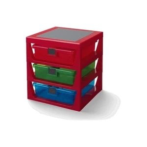 Czerwony organizer z 3 szufladami Storage - LEGO®