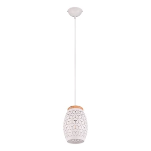 Biała lampa wisząca ø 15 cm Bidar – Trio