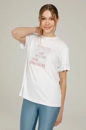 KINETIX SN784 LINA SLOGAN T-SHIRT WHITE Woman Sleeve T-Sh