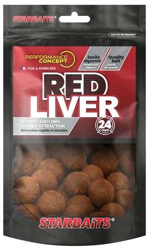 Starbaits boilie red liver - 200 g 24 mm