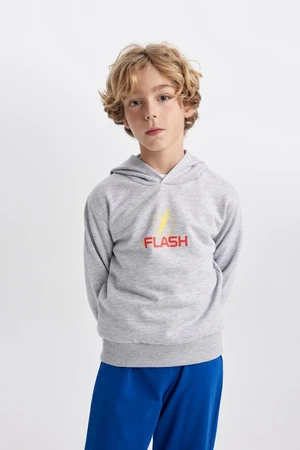 DEFACTO Boy's The Flash Thick Hooded Sweatshirt