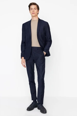 Trendyol Navy Blue Slim Fit Trousers