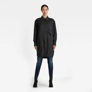 G-STAR Košeľa - Long millery overshirt sivá