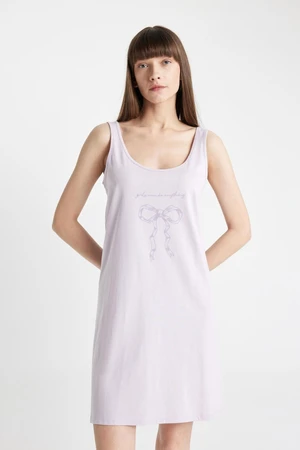 DEFACTO Fall in Love Printed Round Neck Nightgown