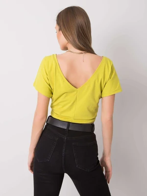 Lime green back neck top