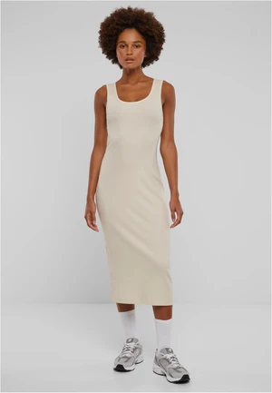 Women's Long Rib Dress Cream