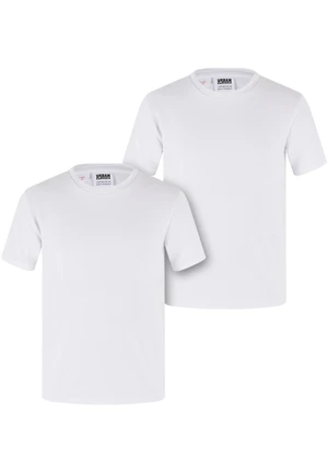 Girls' Stretch T-shirt Jersey 2-pack white+white