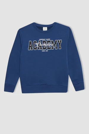 DEFACTO Boy&#39;s Crew Neck Printed Sweatshirt