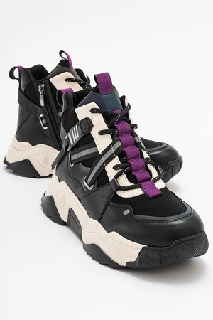 LuviShoes CLARA Black Purple Women's Sports Boots