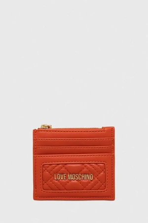 Peňaženka Love Moschino dámsky, oranžová farba