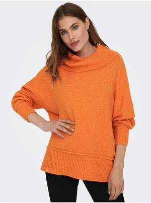 Oranžový dámský oversize svetr ONLY Hazel - Dámské