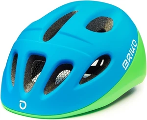 Briko Fury Matt Blue Green Fluo 46-48 Cască bicicletă copii