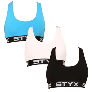 3PACK women's bra Styx sport multicolor