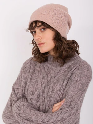 Dusty pink cashmere hat