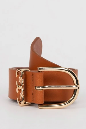 DEFACTO Women's Faux Leather Classic Belt