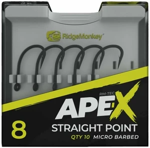 Ridgemonkey háčik ape-x straight point barbed 10 ks - veľkosť 6