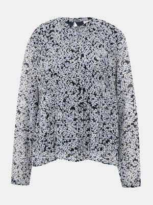 Blue floral pleated blouse VILA Moltan - Ladies